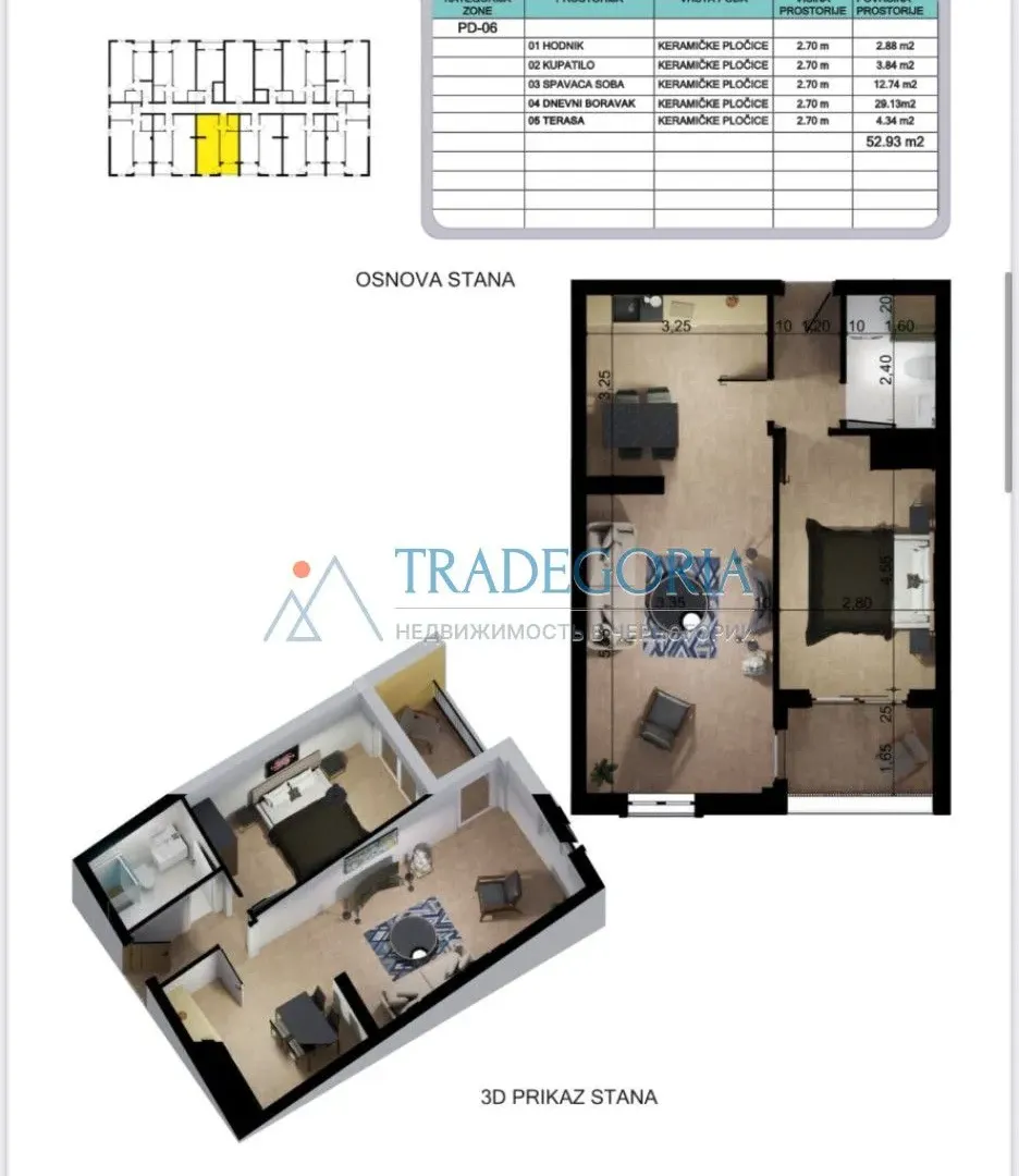 Prodaja, garsonjera, 31m², Bar, Crna Gora