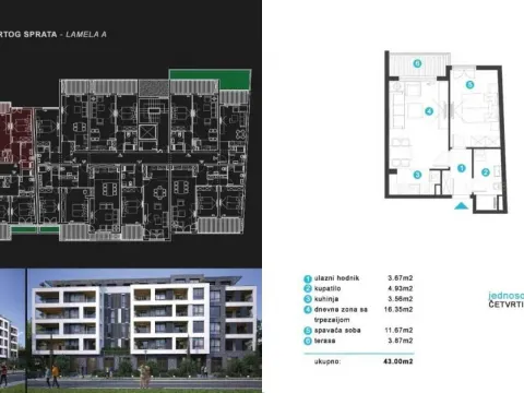 Prodaja, jednosoban stan, 43m², Zagorič, Podgorica - image 8