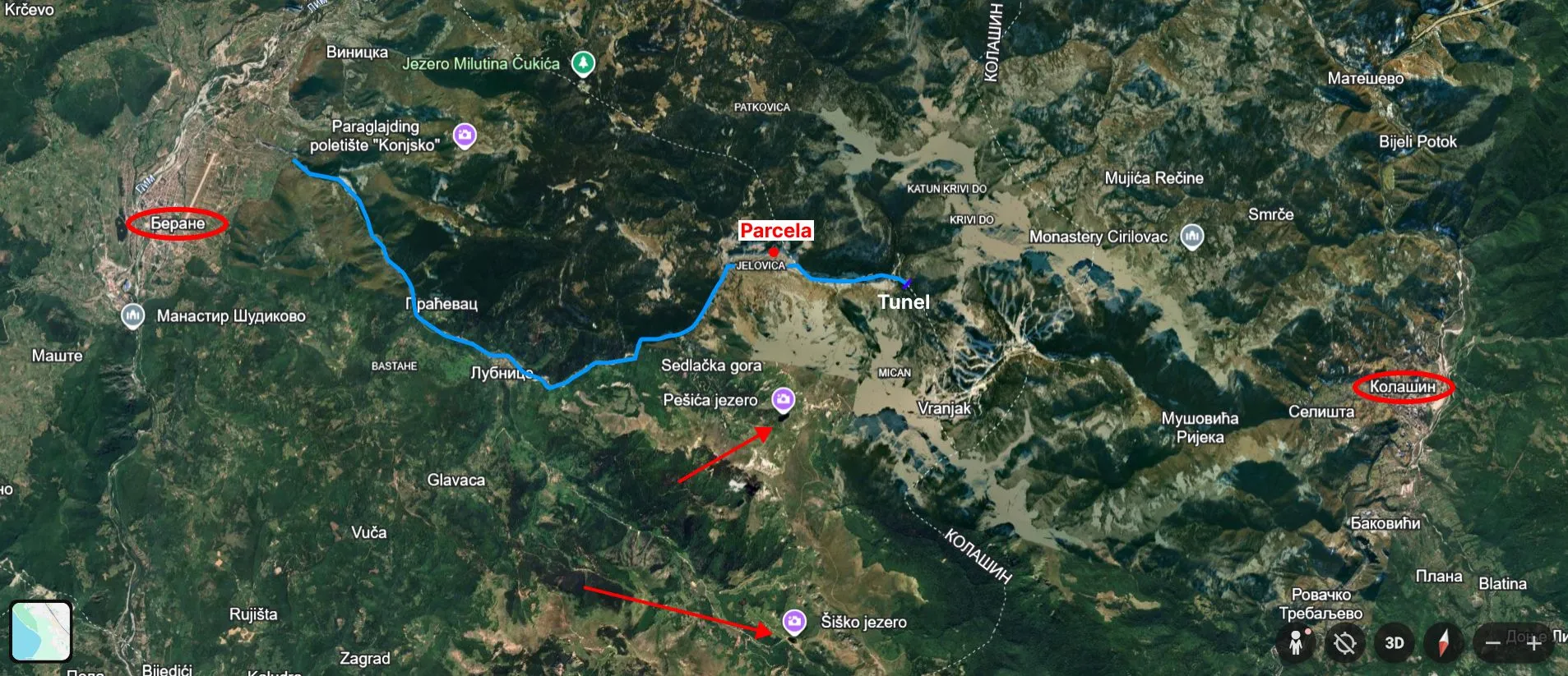Prodaja, plac, 605m², Berane, Crna Gora