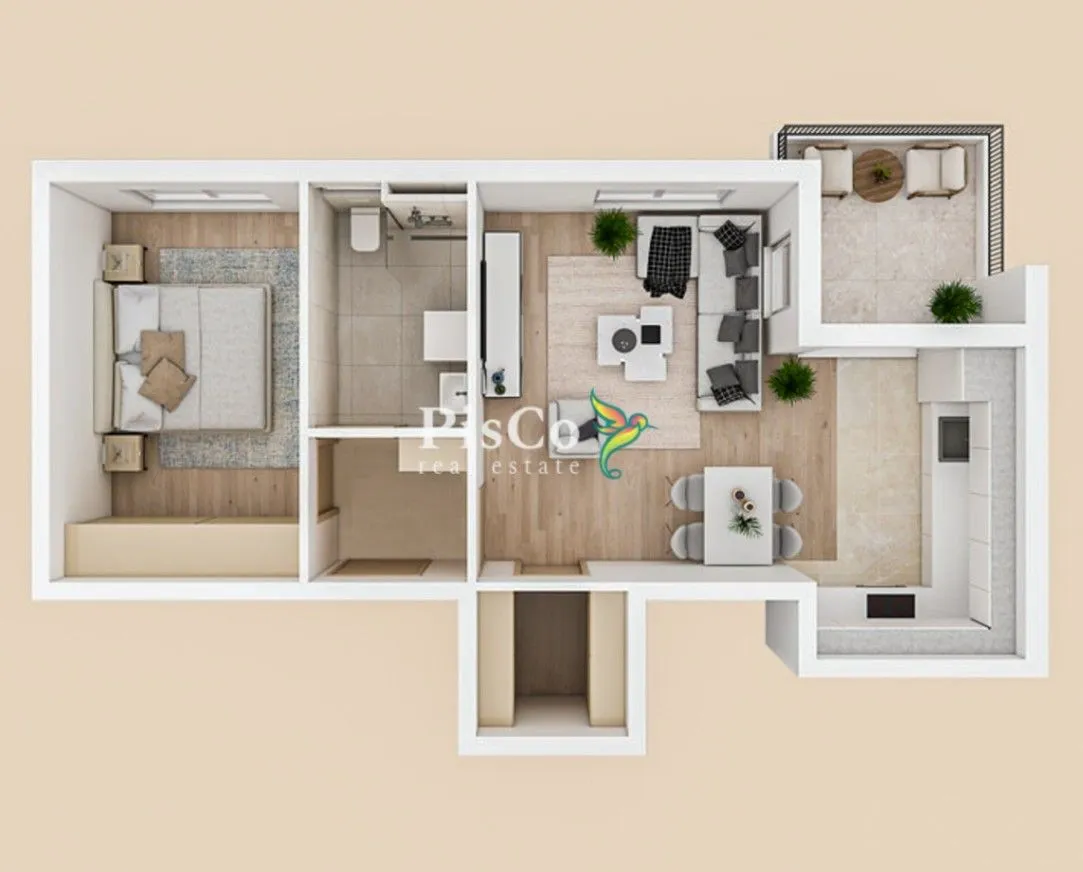 Prodaja, jednosoban stan, 51m², Zabjelo, Podgorica