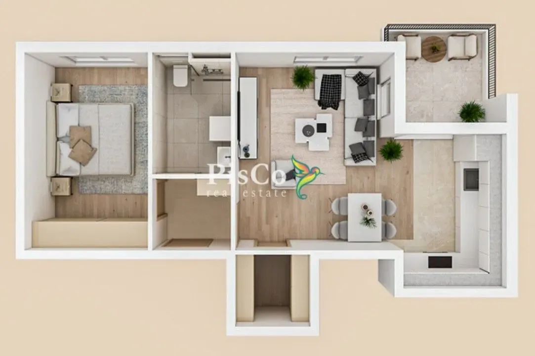 Prodaja, jednosoban stan, 51m², Zabjelo, Podgorica