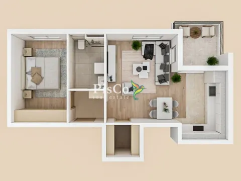 Prodaja, jednosoban stan, 51m², Zabjelo, Podgorica