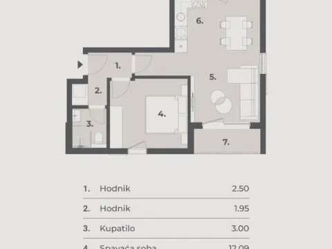 Prodaja, jednosoban stan, 48m², Dumidran, Tivat - image 4