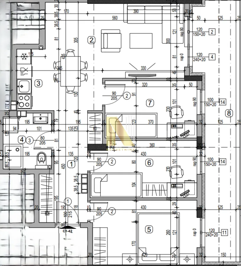 Prodaja, četvorosoban stan, 78m², Centar, Inđija