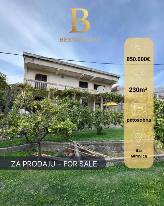 Sale, house, 230m², Tomba, Bar