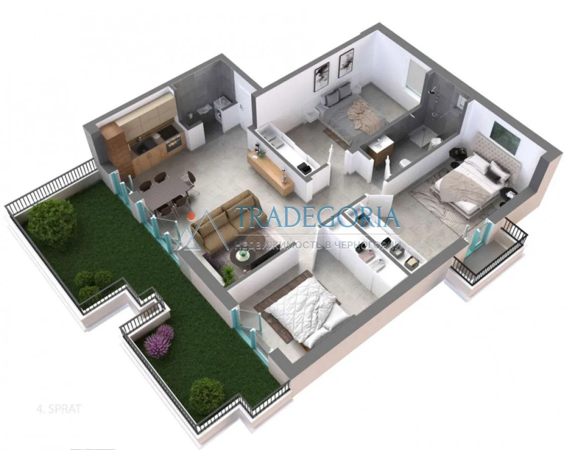 Prodaja, trosoban stan, 198m², Dobrota, Kotor