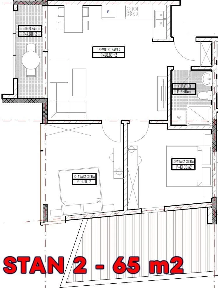 Prodaja, jednosoban stan, 52m², Ulcinjsko Polje, Ulcinj