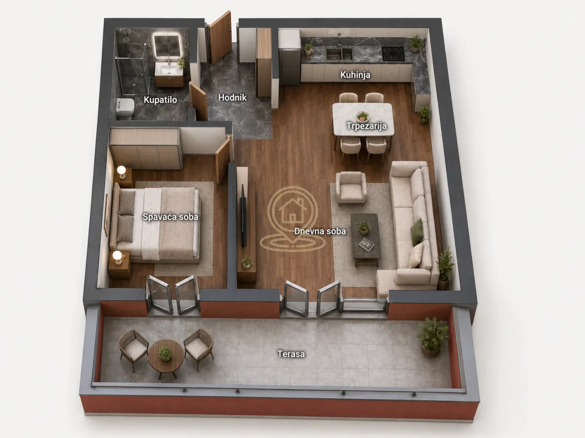 Prodaja, dvosoban stan, 56m², Centar, Kragujevac