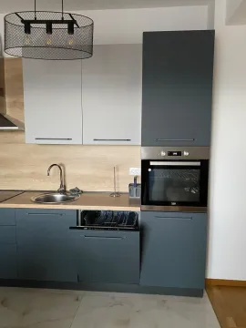 Moderna kuhinja sa ugradnim elementima i sudoperom. - image 4