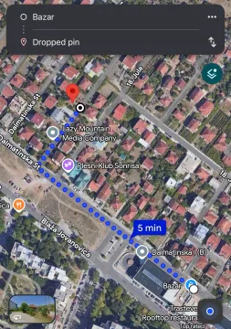 Prikaz mape lokacije sa ucrtanom rutom i okruženjem. - image 9