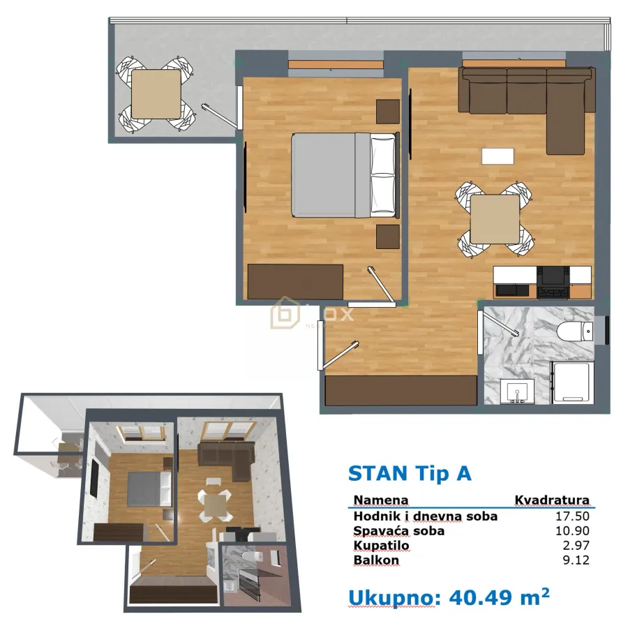 Sale, one bedroom apartment, 36m², Durlan, Niš