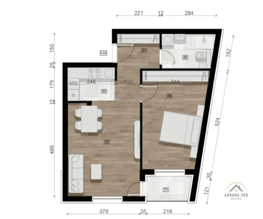 Sale, two bedroom apartment, 53m², Irig, Srbija