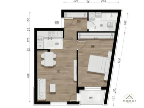 Sale, two bedroom apartment, 53m², Irig, Srbija