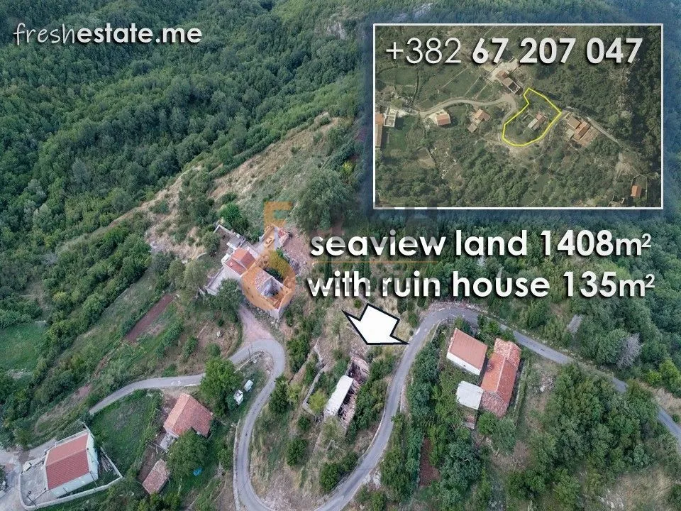 Prodaja, plac, 1408m², Budva, Crna Gora