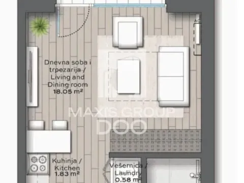 Sale, one bedroom apartment, 41m², Savski Venac, Beograd - image 3