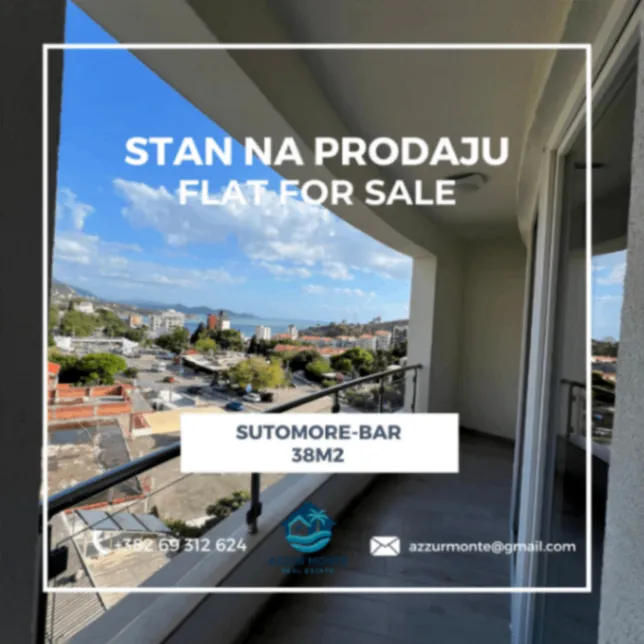 Prodaja, garsonjera, 38m², Sutomore, Bar