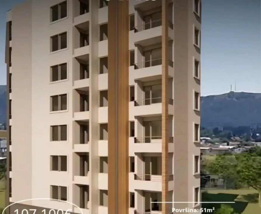 Sale, one bedroom apartment, 51m², Topolica, Bar