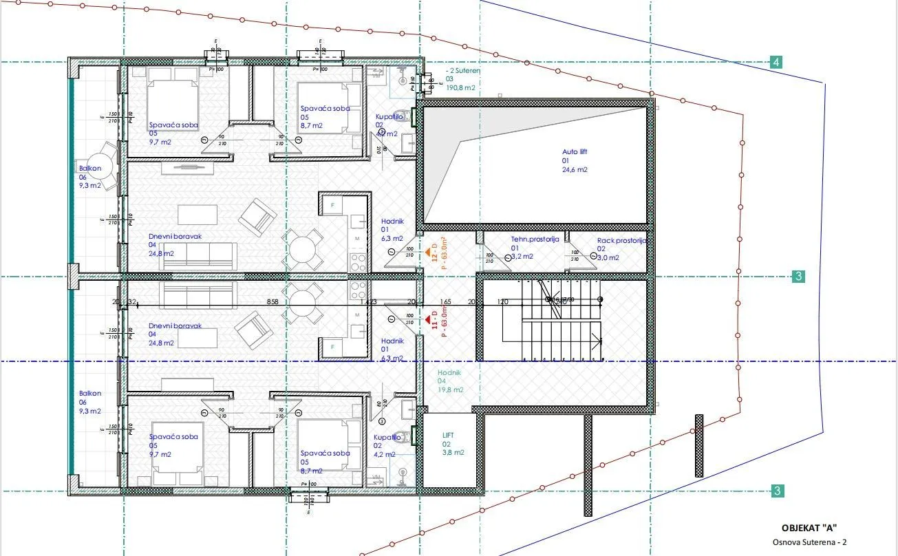 Sale, two bedroom apartment, 63m², Podmaine, Budva