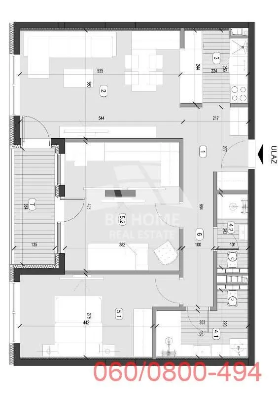 Sale, three bedroom apartment, 77m², Zvezdara Sve Podlokacije, Beograd