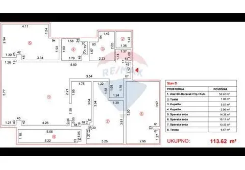 Sale, three bedroom apartment, 114m², Podgorica, Crna Gora - image 2