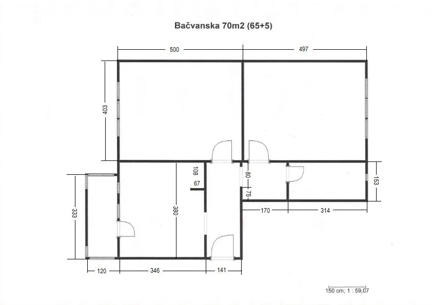 Sale, two bedroom apartment, 70m², Lekino Brdo, Voždovac Sve Podlokacije