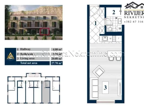 Prodaja, stan, 38m², Prčanj, Kotor - image 5
