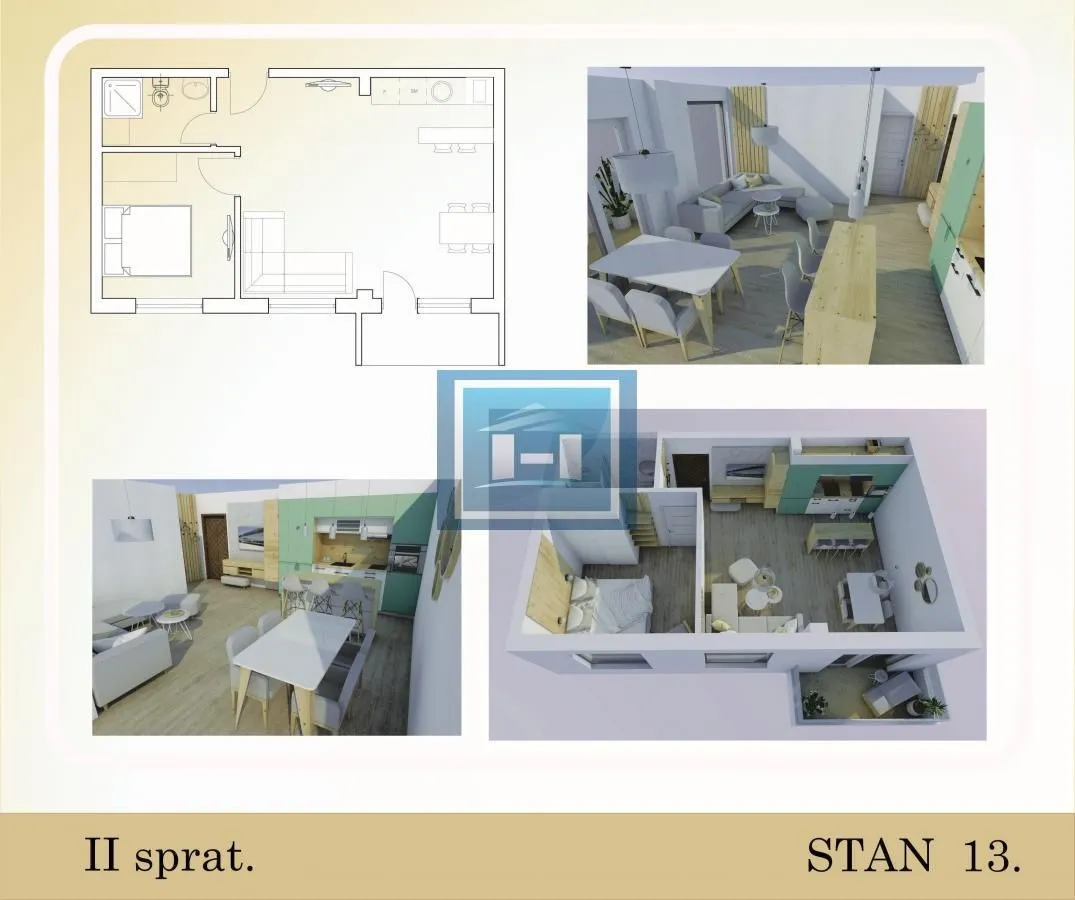 Prodaja, jednosoban stan, 46m², Aqua park, Jagodina
