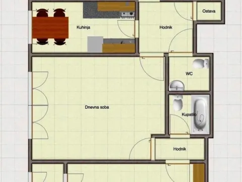 Rent, three bedroom apartment, 73m², Savski Venac, Beograd - image 20