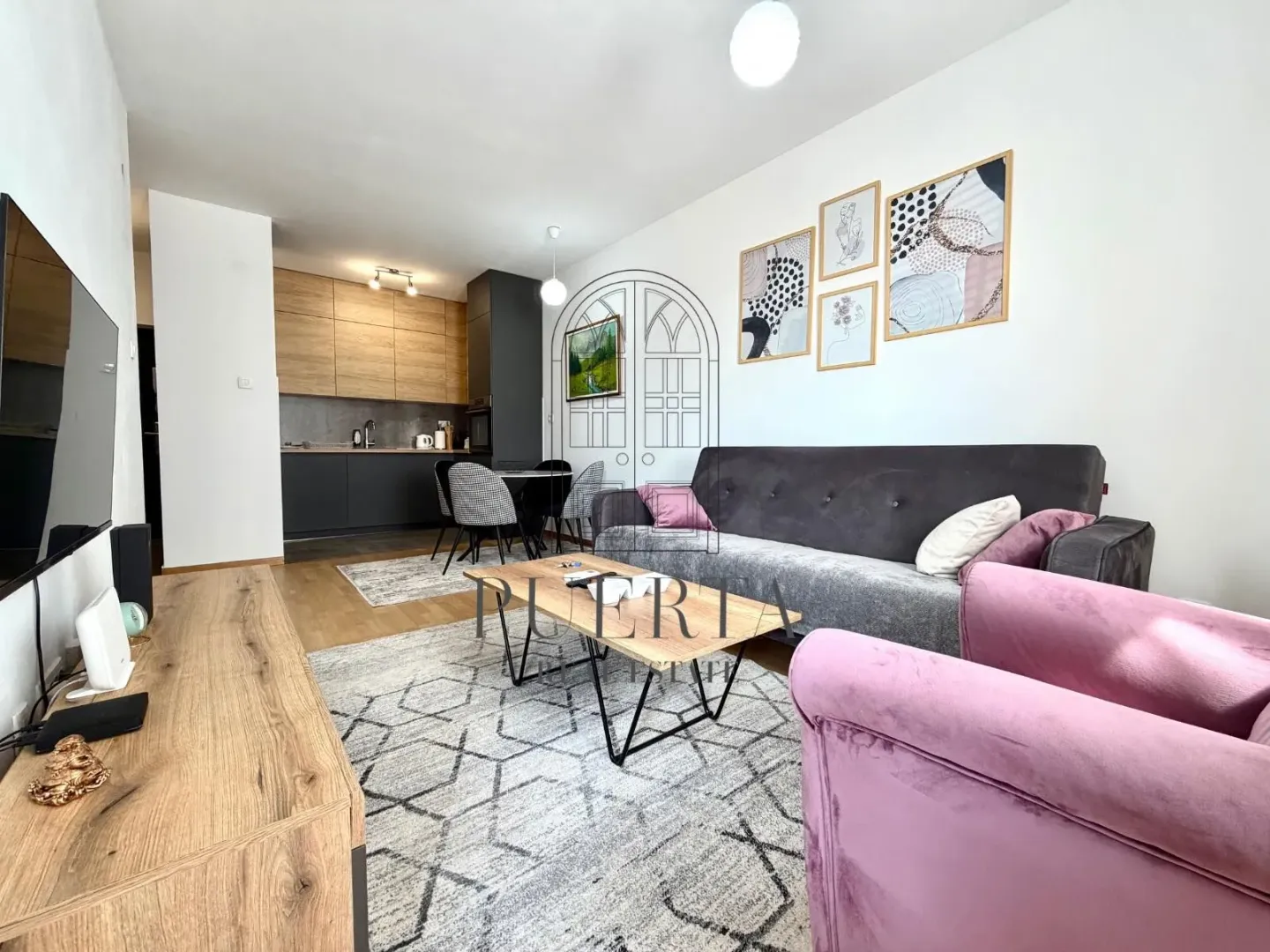 Rent, one bedroom apartment, 42m², Pobrežje, Podgorica