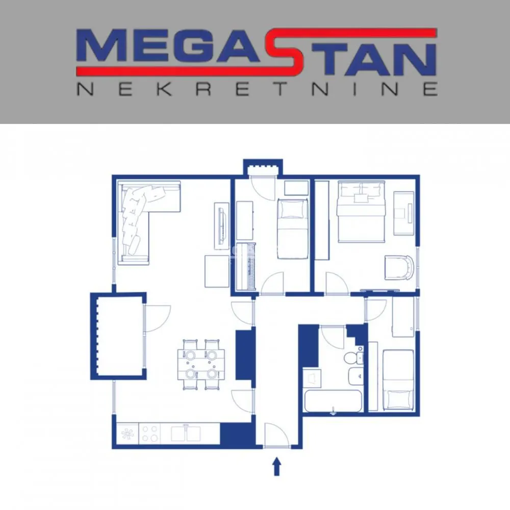 Sale, three bedroom apartment, 76m², Stari Grad, Beograd