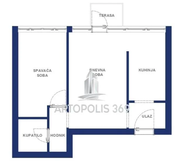 Prodaja, dvosoban stan, 48m², Stari Merkator, Novi Beograd Sve Podlokacije