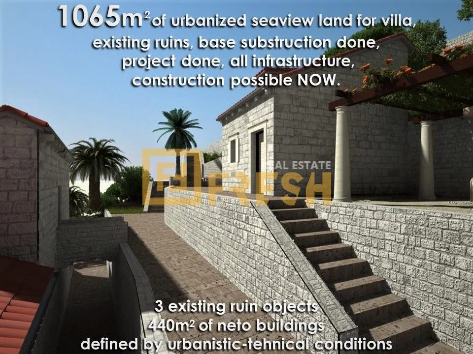 Prodaja, plac, 1065m², Kotor, Crna Gora