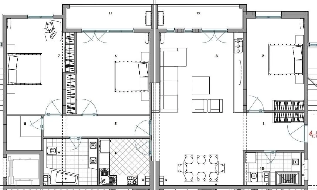 Sale, three bedroom apartment, 151m², Centar, Bar