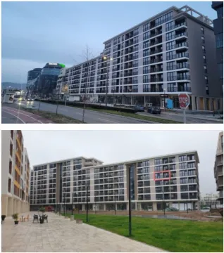 Spoljašnji izgled stambene zgrade sa uređenim dvorištem. - image 13