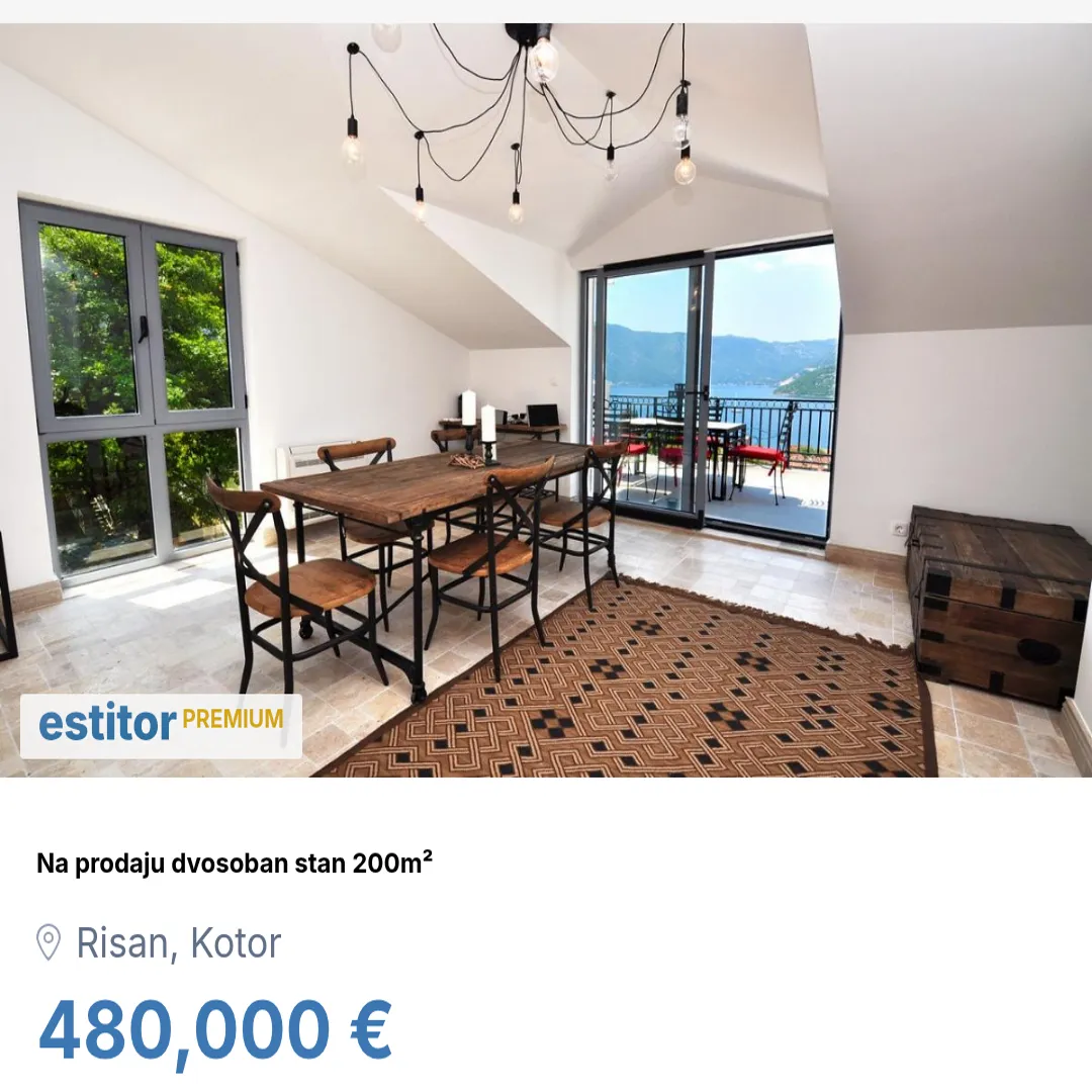 Prodaja, dvosoban stan, 200m², Risan, Kotor