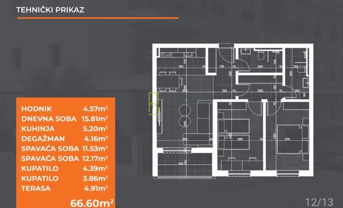 Prodaja, dvosoban stan, 67m², Donja Gorica, Podgorica