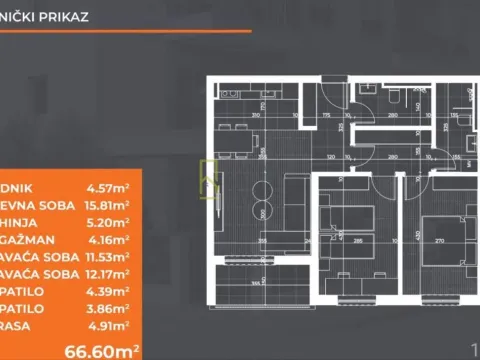 Prodaja, dvosoban stan, 67m², Donja Gorica, Podgorica - image 18