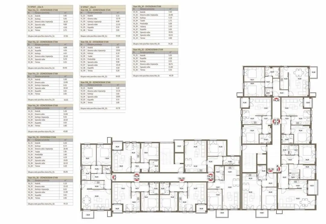 Prodaja, jednosoban stan, 44m², Stari Aerodrom, Podgorica