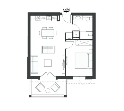 Prodaja, jednosoban stan, 57m², Luštica Bay, Tivat - Plan prostora - image 14