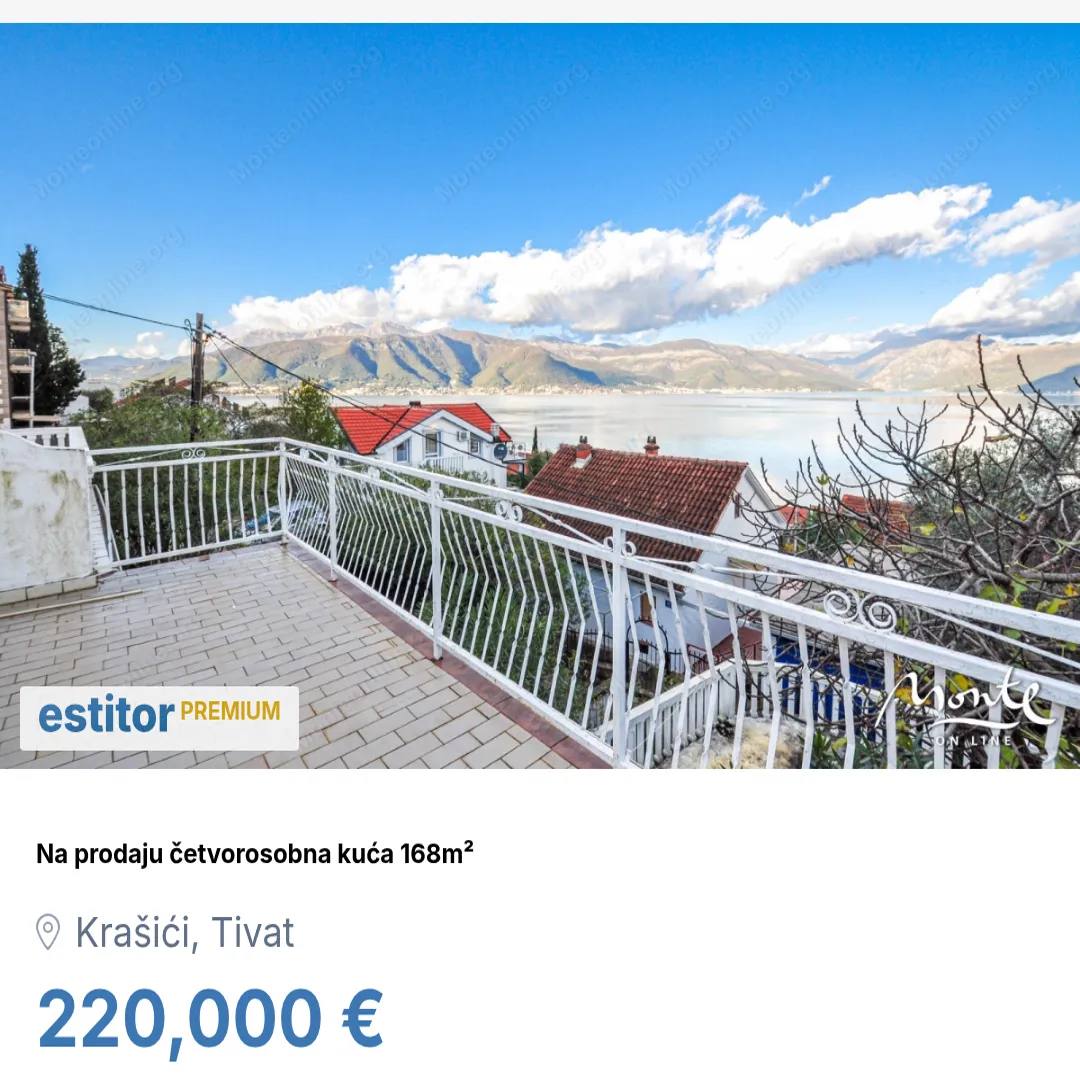 Prodaja, kuća, 168m², Krašići, Tivat