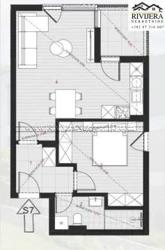 Prodaja, jednosoban stan, 51m², Dobrota, Kotor - image 8