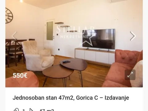 Izdavanje, stan, 45m², Zelenika, Podgorica - image 10