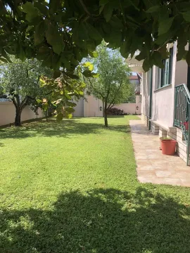 A well-kept yard with a green lawn next to a residential house. - image 5
