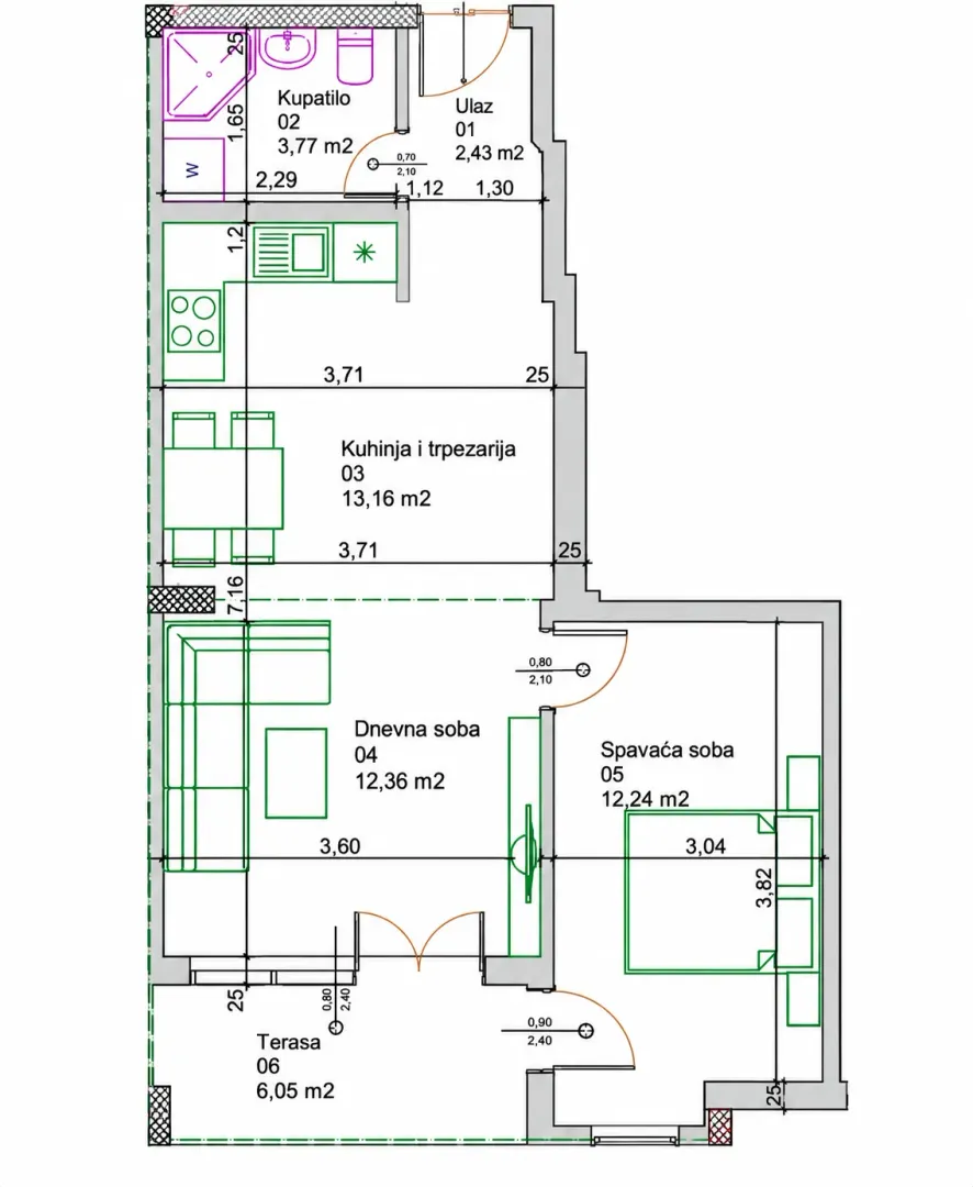 Floor plan showing room layout and dimensions.