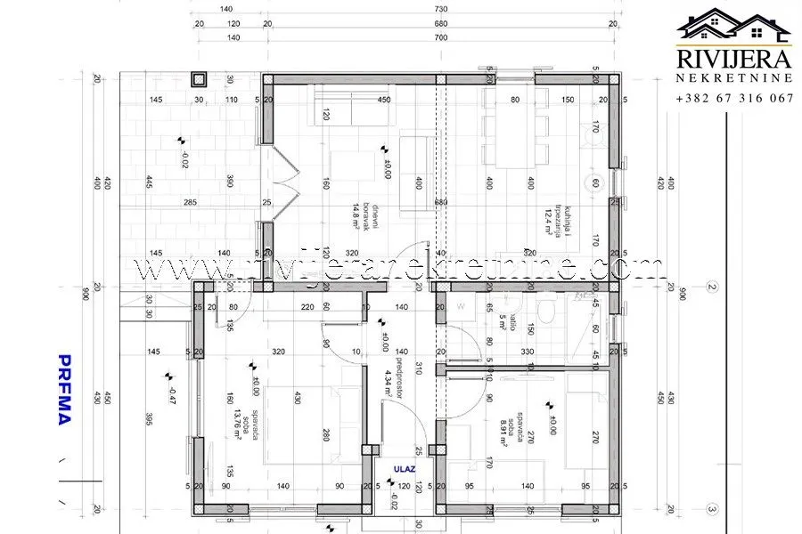 Sale, house, 70m², Krimovica, Kotor
