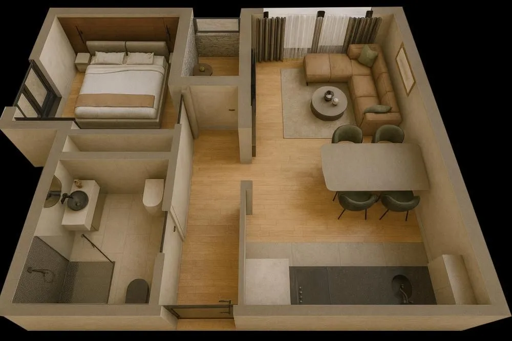 Sale, one bedroom apartment, 47m², Pantelej, Niš