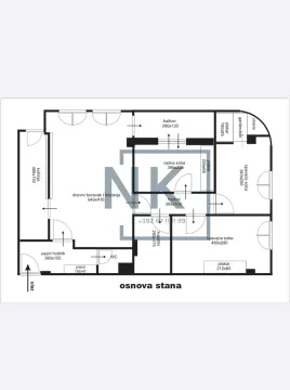 Osnova stana sa prikazom rasporeda prostorija i dimenzija. - image 17