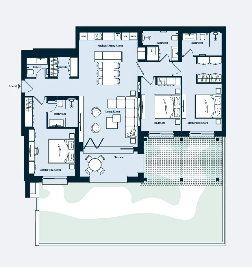 Prodaja, trosoban stan, 138m², Luštica Bay, Tivat