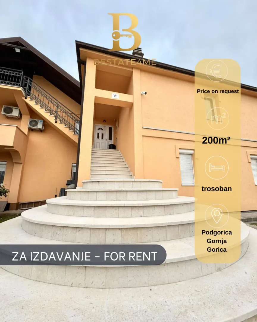 Rent, house, 200m², Gornja Gorica, Podgorica