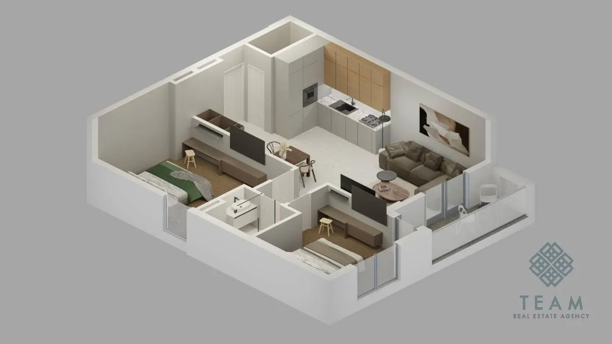 Sale, two bedroom apartment, 72m², Bjeliši, Bar